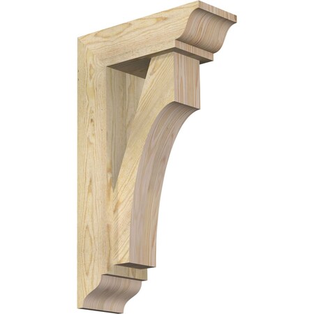 Ekena Millwork Westlake Traditional Rough Sawn Bracket w/ Offset Brace, Douglas Fir, 6"W x 16"D x 28"H BKT0604X16X28WTL01RDF